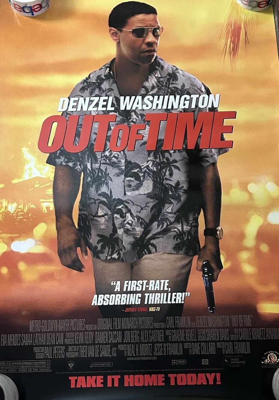 Out of Time 2003 Original 27x40 Movie Poster Denzel Washington MGM One Sheet